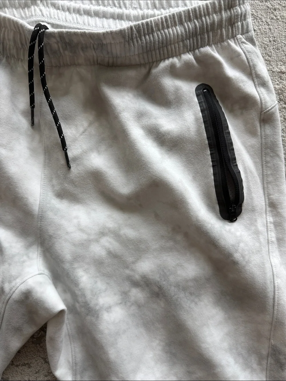 Old Navy Light Gray Men's Zip-Pocket Jogger Sweatpants